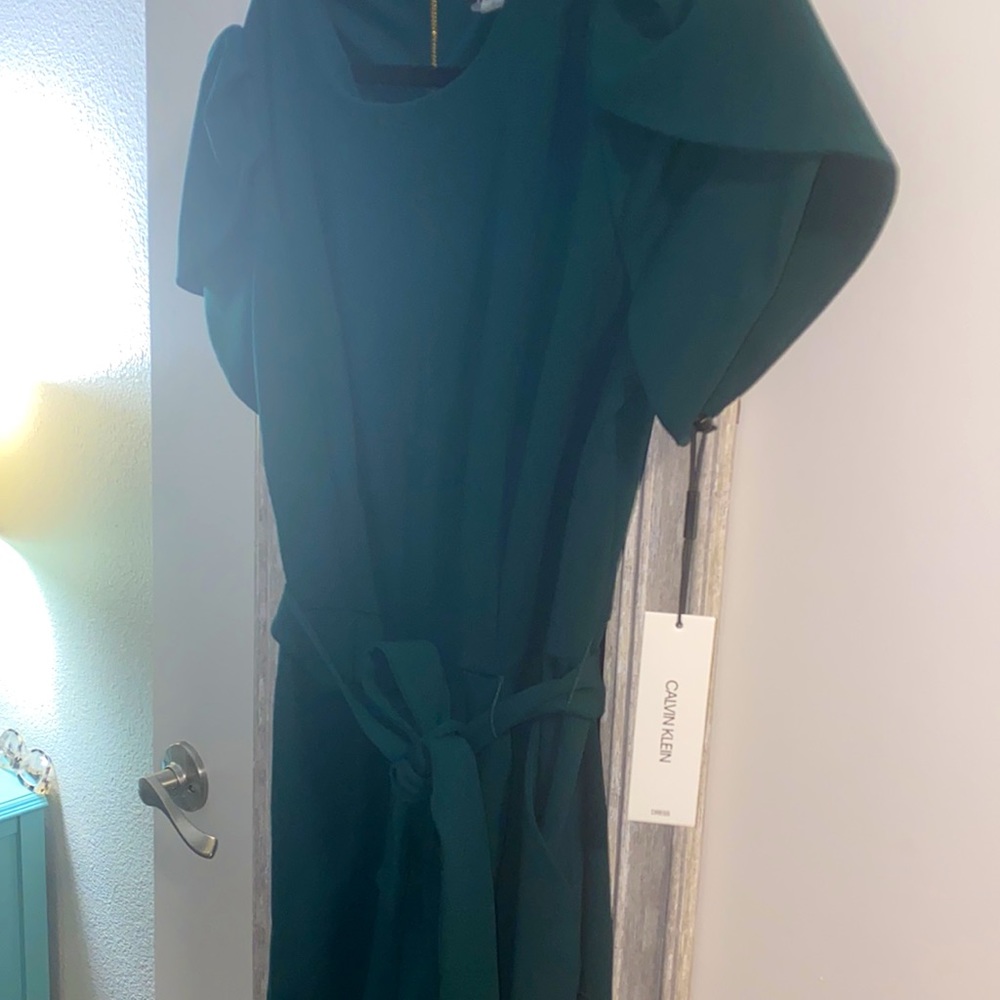 Calvin Klein deep green jumpsuit. NWT